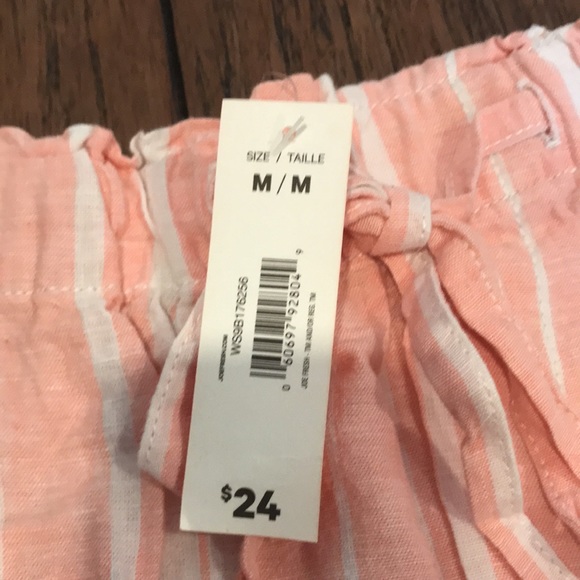 3 for $35! Pink and white striped brand new Joe Fresh tie shorts - Picture 2 of 5